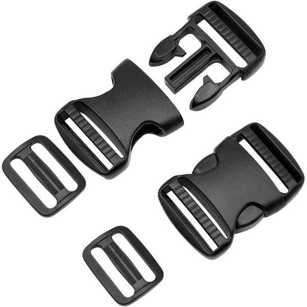 Snabbspänne, Kraftiga Sidospännen för Ryggsäcksreparation, 2 tum (50 mm) Plast (Polypropen) Justerbar Tri-Glide, Lätt att Använda