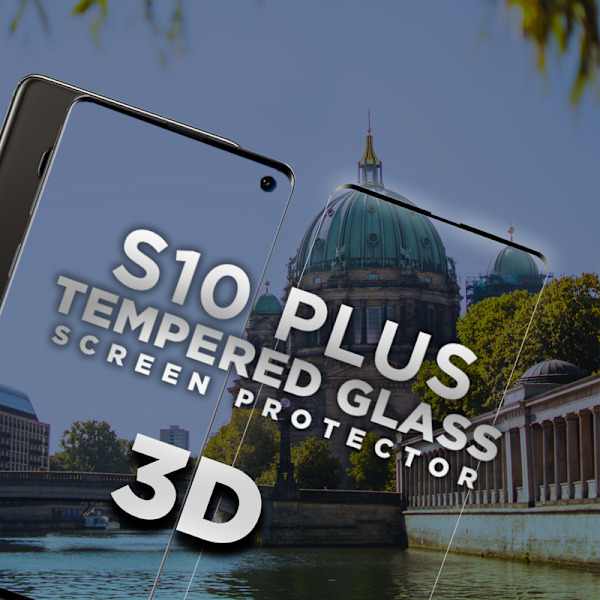 Samsung Galaxy S10 Plus - Härdat glas 9H - Super kvalitet 3D