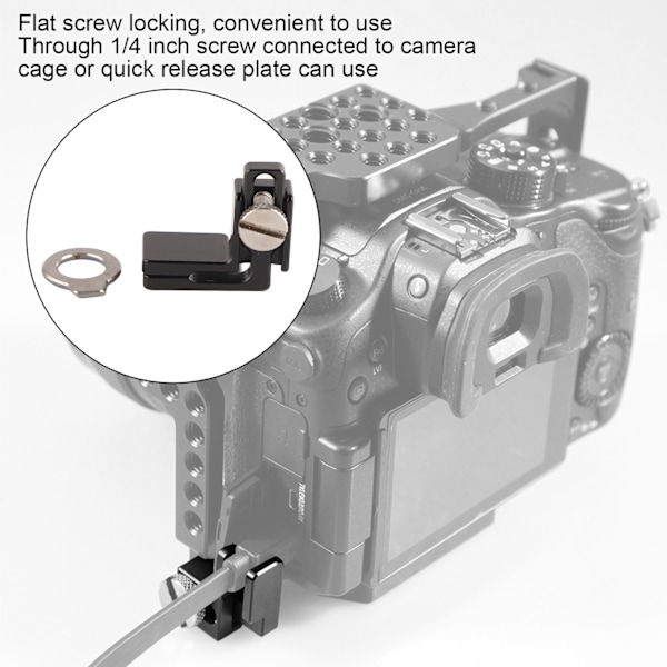 Aluminiumlegering HDMI-kamerabur Universell kabelklämma fasta fotografiutrustningsdelar