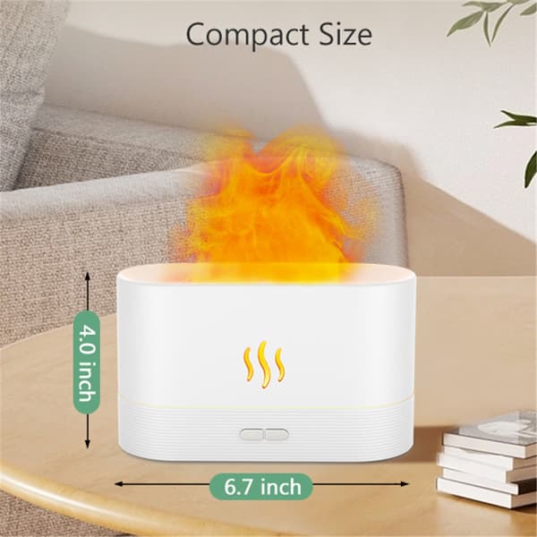 Flame Air Diffuser Luftfuktare, Uppgraderad doftspridare för eteriska oljor, Ultraljuds-aromaterapi, Eld-dimma luftfuktare