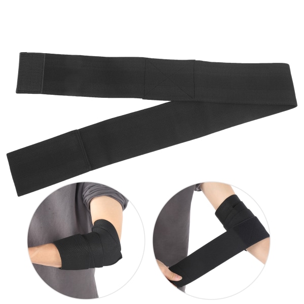 Armbågsstöd Elastiskt bandage Wrap Kompressionsärm Sportarmbågsskydd Svart