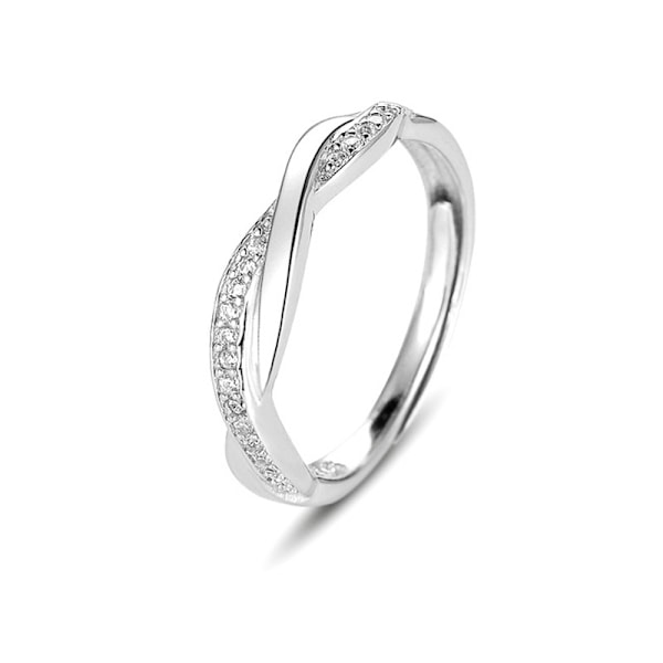 925 Sterling Silver Cubic Zirconia Eternity Ring