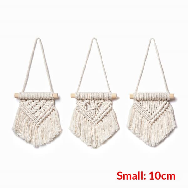 Vägghängd 3-pack Boho-konst vävd väggdekoration Hem Chic dekoration för sovrum vardagsrum lägenhet galleri