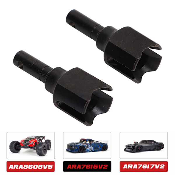 2 st RC Diff Outdrives Stål Exakta RC Differentialkoppar för ARRMA 1/7 1/8 Serie Svart