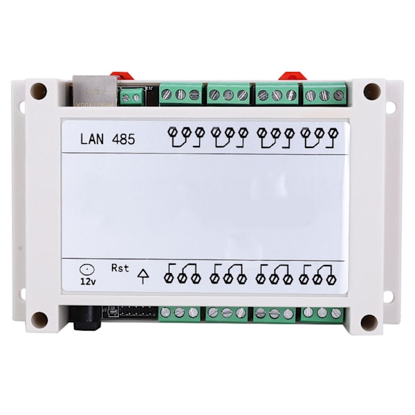 RJ45 TCP/IP Fjärrkontrollmodul 8-kanals Reläbrytare 250V/AC 10A (Vit)