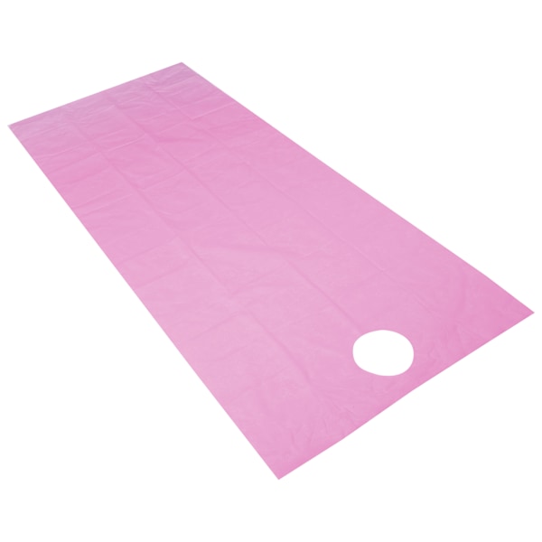 100 st engångslakan skönhetssalong mjuk non-woven lakan med hål (rosa)