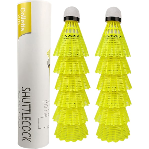 Professionella Tränings Nylon Shuttlecocks, Exakt Flygprestanda Stabila Höghastighets Badmintonbollar för Utomhus- och Inomhussporter, Ljusa