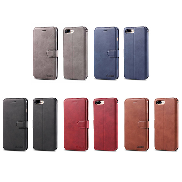 Effektfullt Plånboksfodral (AZNS) - iPhone 8 Plus Grå Grå