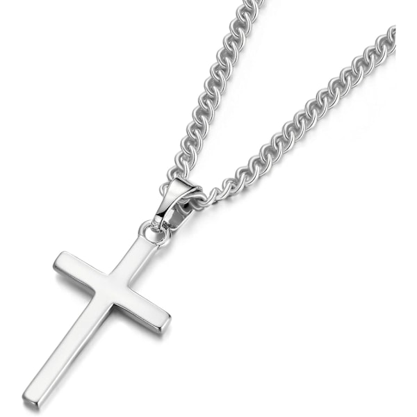 Kors Halsband M?n - Korsh?nge i Rostfritt St?l Kors Halsband f?r Kvinnor