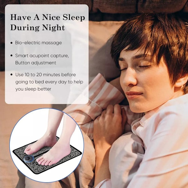 Multifunktionell Fotmassage Elektrisk EMS-dyna Fot Akupunktur Stimulator Massag Y No remote control One-size