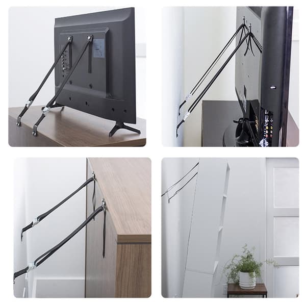 2-pack tippskydd för TV och möbler | Premiumdelar | Monteringsdetaljer ingår | Barnsäkert