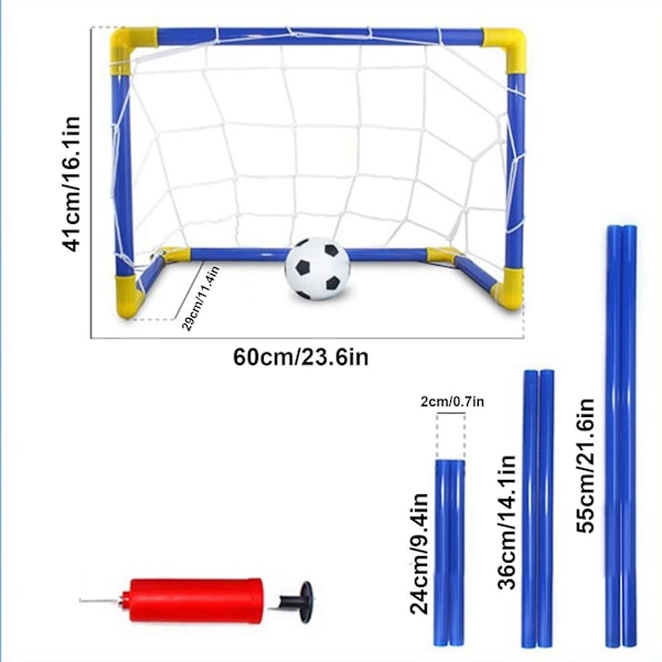 Nya Mini Fotbollsm?l Set f?r Barn, B?rbar Fotbollsm?l D?rr Grind Leksak Set Baby Fotboll Inomhus