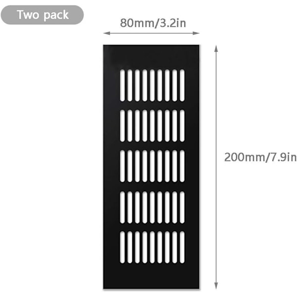 Dörrkarmsventilationsgaller, Ersättningsgaller, Högkvalitativt ventilationsskydd säkerställer smidig luftflödeskontroll, Perfekt för dörr- och skåpinstallation