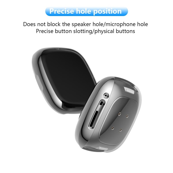 Helt?ckande Skal Fitbit Versa 3/Sense Silver