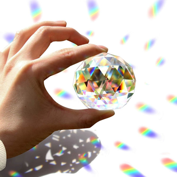 Klar skuren kristallkula prisma glas sf?risk blickkula 60mm