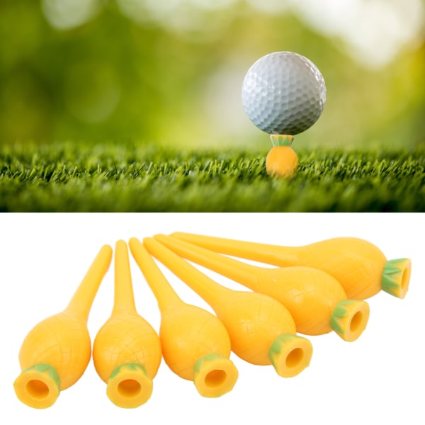 6st golftröjor Plast tecknad golfbollströja Professionell golftröja för träningsbollar Pack Ananas