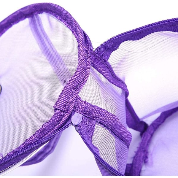 Transparent Mesh Nylon Net, Lättviktig Portabel Garnväska för Sömlöst Hantverk, Garnbollsorganisatör med Humaniserade Designöglor, Bekväm