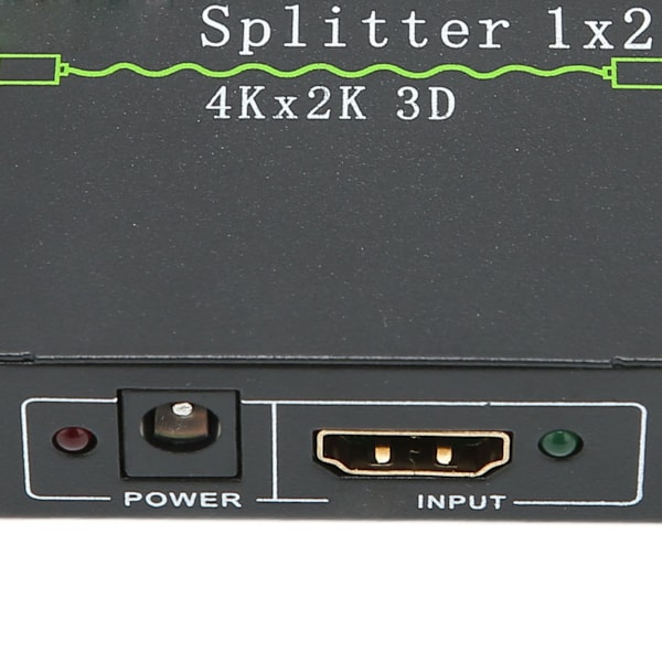 HD Multimedia Interface Splitter 1 in 2 Ut 4K 30Hz Aluminiumlegering Skärmsplitter 100‑240VUS Kontakt