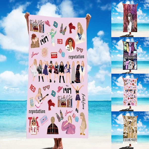 Mycket absorberande mikrofiber strandhanddukar Taylor badhanddukar badhanddukar barn vuxna tecknad strandhandduk sommar strandhanddukar B B 75*150CM B