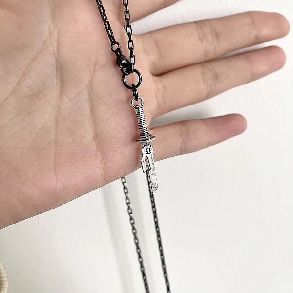 Anime Jujutsu Kaisen Fushiguro Toji Rollspel Halsband M?ns Sv?rd Av Solen Sv?rd H?nge Halsband Smycken Necklace