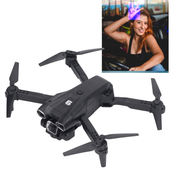 2,4G H66 RC Drone hopfällbar RC Quadcopter Drone HD 4K WiFi 4-axligt flygplan med dubbla batterier för vuxna barn Enkel lins