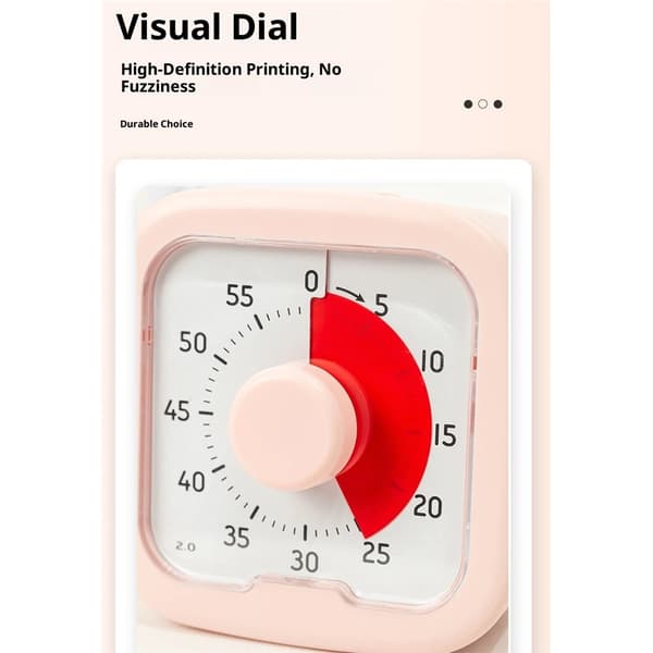 60 minuters visuell timer för barn, hemmaversion, skolmaterial, studievertyg, skrivbord, kontorsmöten, tyst drift