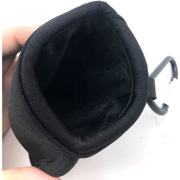 Bärbar Golfbollstvätt i Fickformat, Golfbollsrengöringspåse, Snabb Och Effektiv Rengöring, Lättviktig Och Tvättbar För Golfare På Språng (10X10.5Cm)