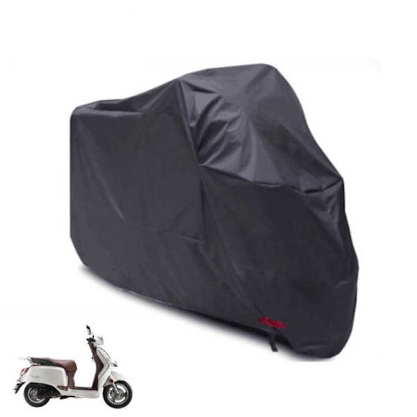 Vattent?t MotorCykel Moped Skydd Regn Uv Stoft Storlek L - Svart Svart