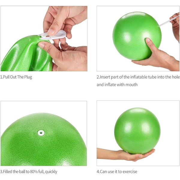 Träningsboll för Intensiva Träningspass, Mångsidig Mini Balansboll för Kärnstyrketräning Halkfri Yta Terapiboll för Hemmagym, Kompakt Storlek