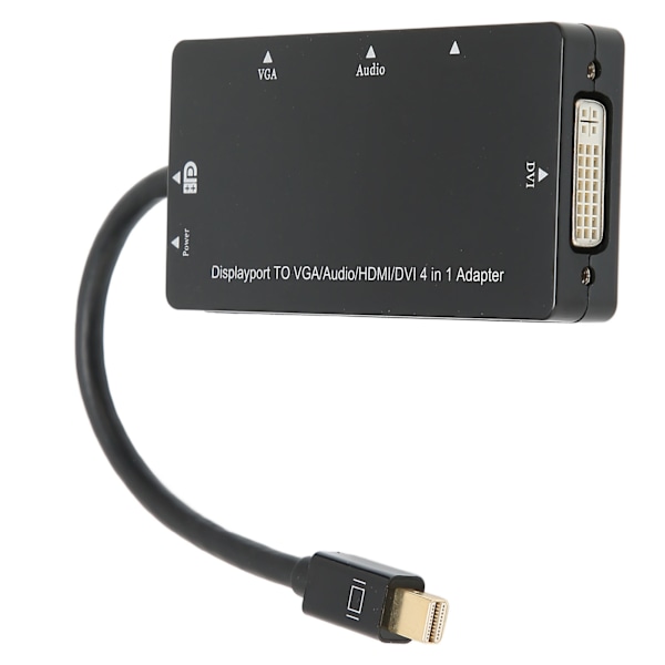 DP-omvandlare 4-i-1 Lättviktig Portabel 1920x1080P HD-överföring Portabel Lättviktig Mini Displayport-omvandlare