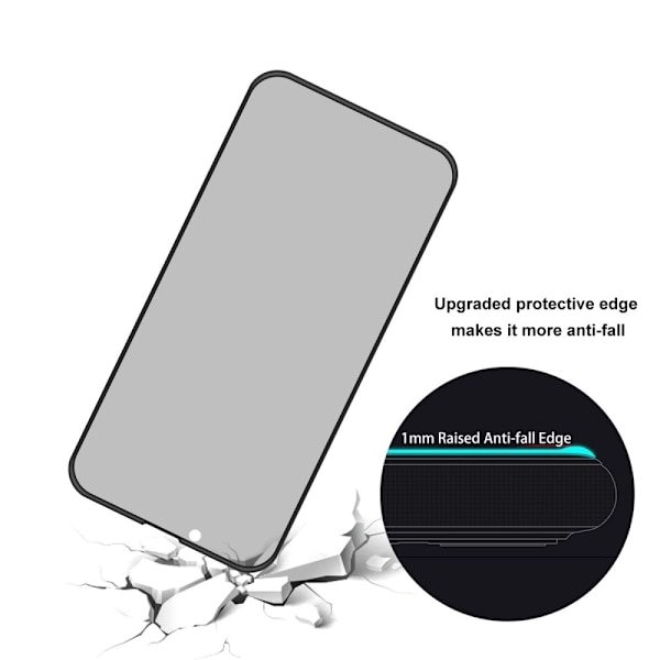 [2-PACK] Privacy H?rdat Glas Sk?rmskydd iPhone 13 Pro Max - Svart Svart
