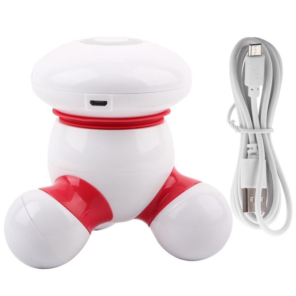 Elektronisk USB Handhållen Mini Kroppsmassager Mjuk Vibrationsmassager med LED-ljus