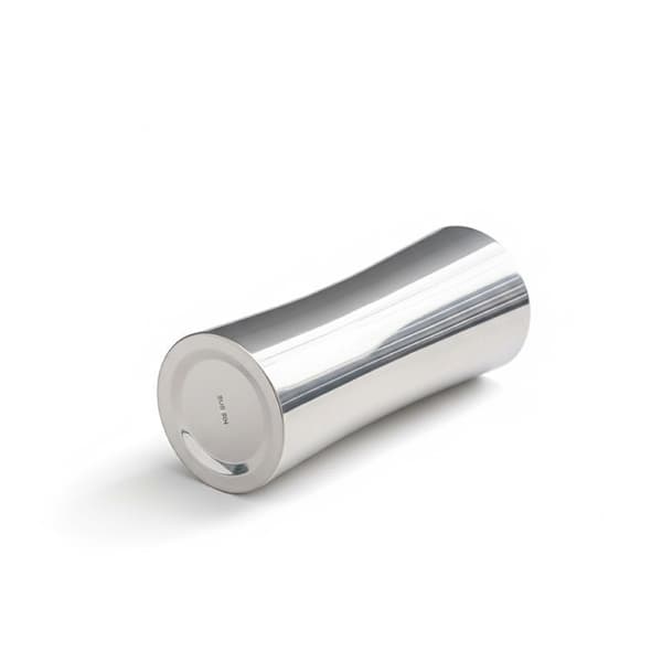 Blomvas i rostfritt stål med spegelblank yta och borstad insida (silver)