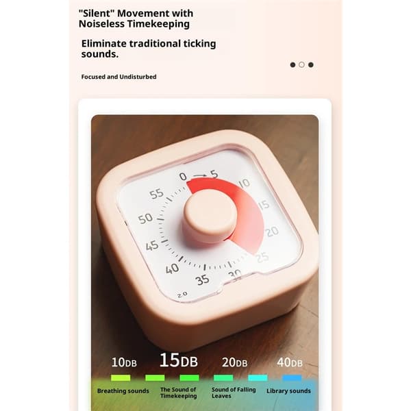 60 minuters visuell timer för barn, hemmaversion, skolmaterial, studievertyg, skrivbord, kontorsmöten, tyst drift