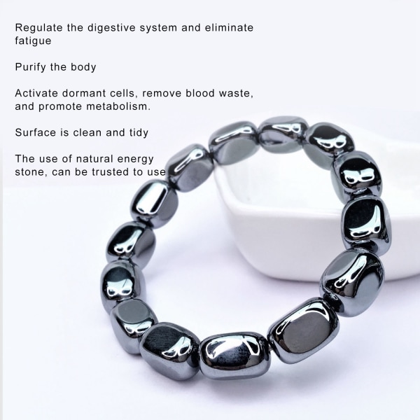 Terahertz armband energistens löst elastiska naturliga pärlor Terahertz armband för kvinnor män