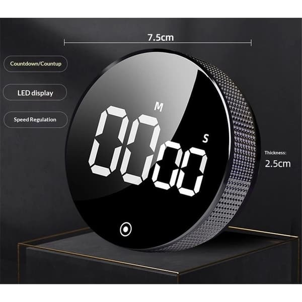 Digital kökstimer, visuell timer med stor LED-display, magnetisk nedräkning och uppräkning för klassrum, matlagning och träning