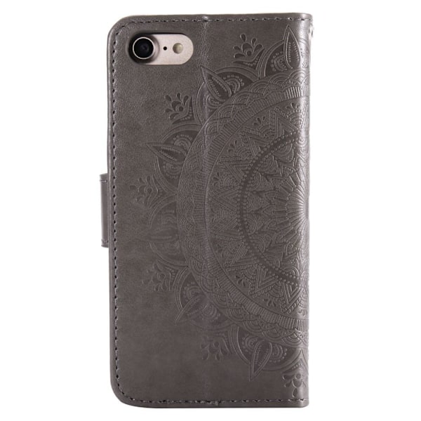 iPhone 7/8/SE (2020/2022) - Mandala Plånboksfodral - Grå Grey Grå