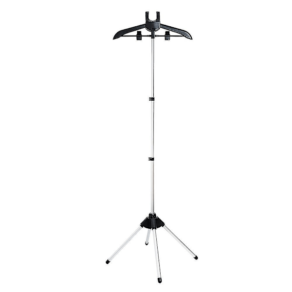 Steamer Stand - Folding Telescopic Clothing Steamer Holder, Hängare för ångande kläder, ångstativ för kläder Black Black