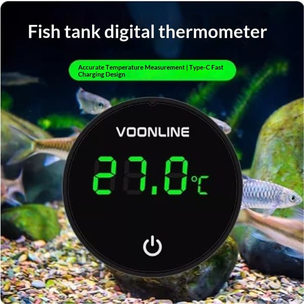 2 st digital termometer för akvarium, exakt LED-display för temperaturmätning i akvarium