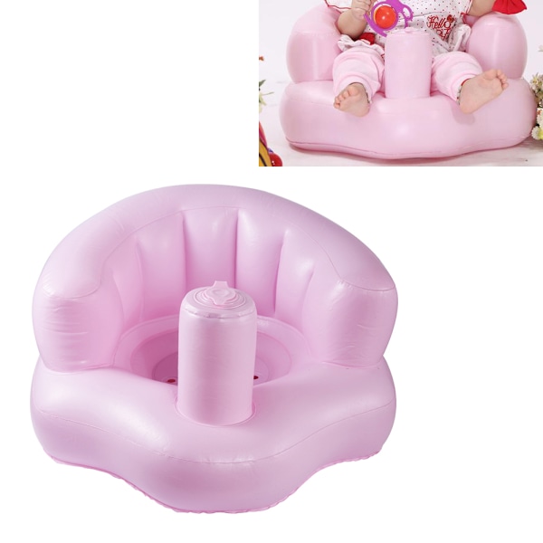 Baby Infant Uppblåsbar PVC Soffa Lär Stol Träning Säte Bärbar Barn Bad Matstol