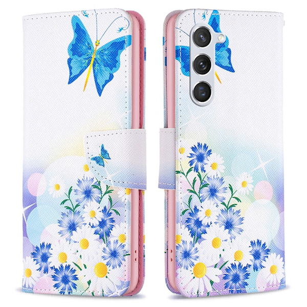 F?r Samsung Galaxy S24 Pl?nbok Fodral Skal M?nster Skydd multif?rg
