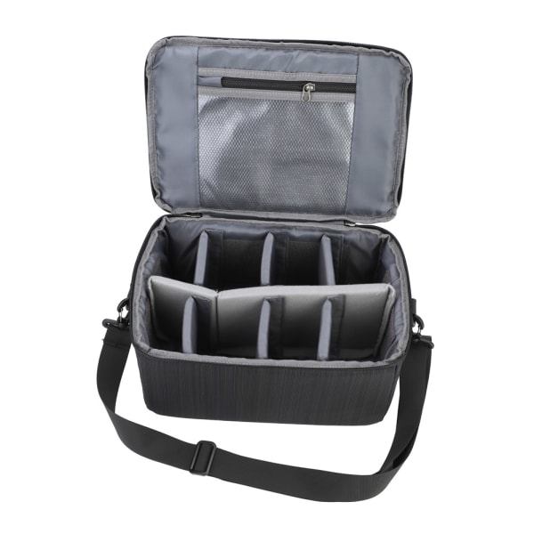 Fordable Protective Insert Partition Handle Camera Lens Bag Case Pouch (Svart)