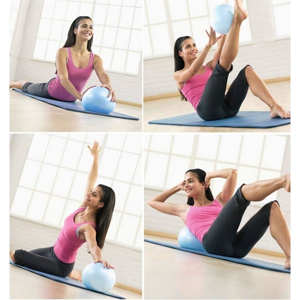 Mångsidig Pilatesboll, 23 cm kärnträningsstabilitet & balans, halkfri yta anti-sprick träningsboll för yoga, fysioterapi, kärna