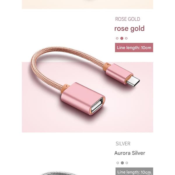 USB Typ - C till USB 3.1 Gen 1 Hona Adapter - Roséguld