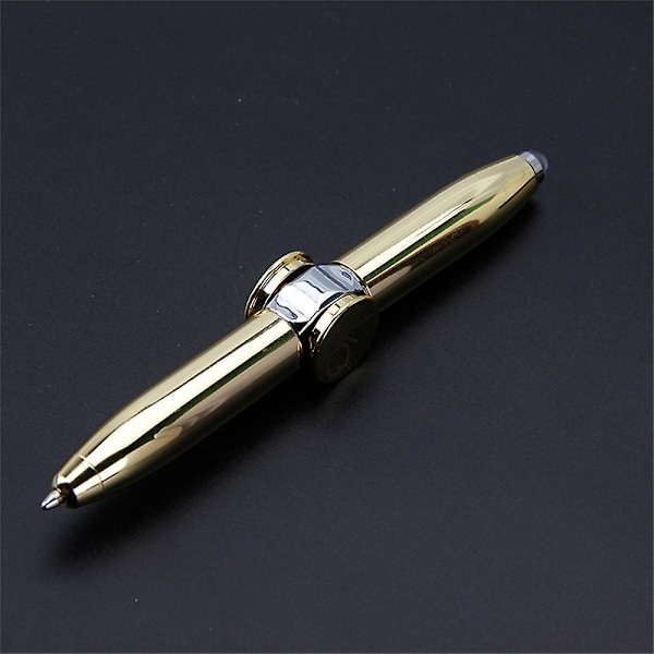 Led Pen Fidget Spinner Pen Stress Relief Toy Led Spinning Ball Pen Multicolour Imitation gold Imitation gold