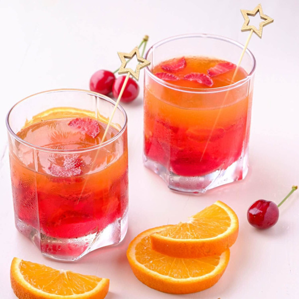 Guld Star Bambu Cocktailpinnar, 14 cm L?nga Dekorativa Tandpetare Spett f?r Frukt och Dryck Garnityr, Jul Dekorationer 50 PCS