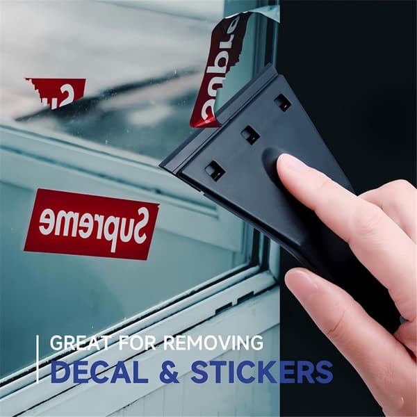 3-pack plastskrapa med 30 st enkelsidiga plastrakblad, extra stor plastskrapa