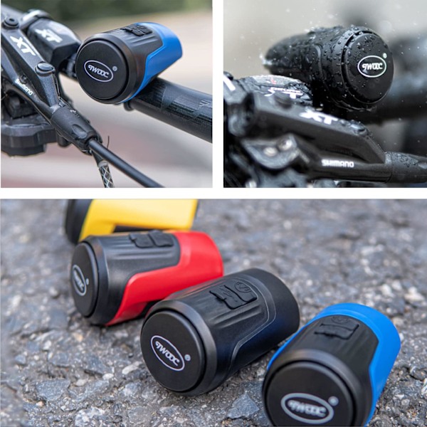 Uppladdningsbar Cykelhorn med Batteri, 125dB Stöldskyddslarm, Snabb USB-laddning för Cube, MTB, Landsväg, BMX, Scooters