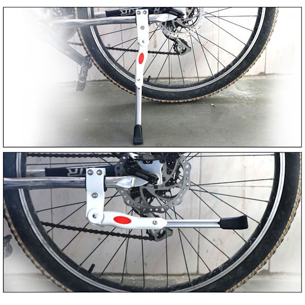 Mångsidigt cykelstöd, Premium justerbart cykelstöd i stål för skivbromssystem, Halkfritt fotskydd säkerställer stabil parkering för 24-29 tum