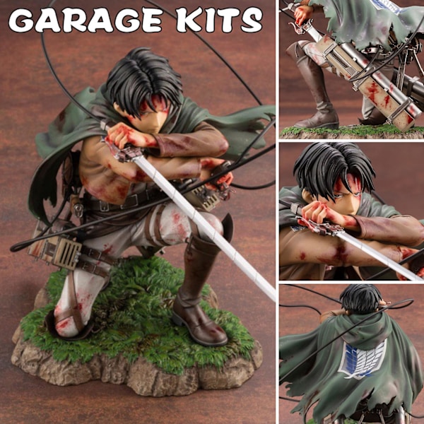 Attack On Titan Levi Ackerman PVC Figur Anime Actionfigur Modellleksak Ny